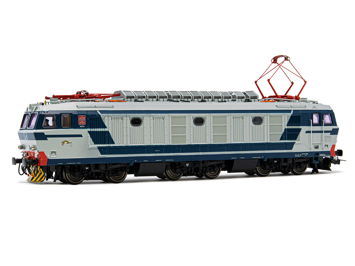 RIVAROSSI HR2699S - FS locomotiva elettrica E.652 004 livrea di origine pantografi FS52, ep.IV-V Dep. Loc. Verona - DCC Sound