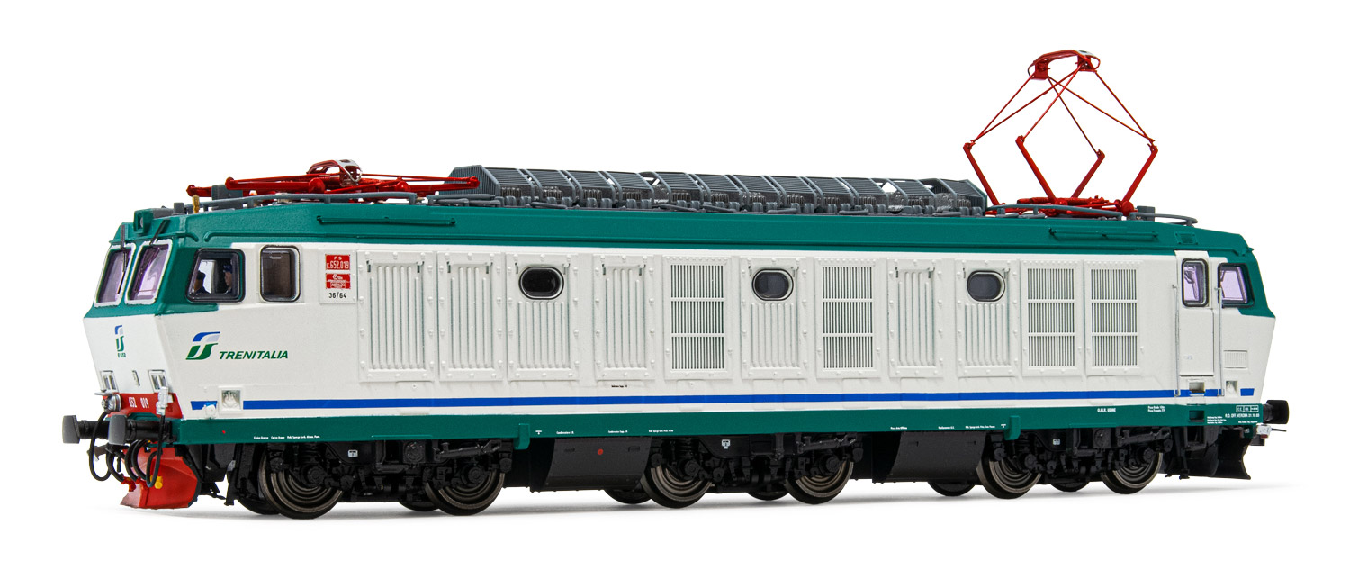 RIVAROSSI HR2713D - FS locomotiva elettrica E.652 019 livrea XMPR con logo ''FS TRENITALIA'', ep.V - DCC