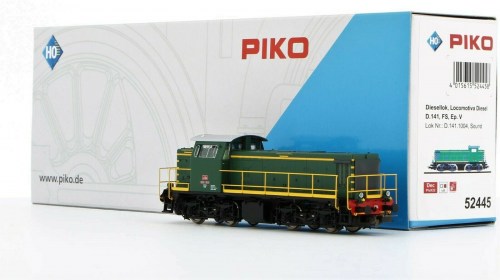 PIKO 52445 - FS locomotiva diesel D.141 1004 Dep.Loc. Mestre ep.V - DCC Sound