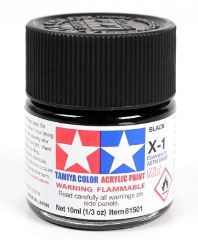 Colore acrilico X-1 Black 1pz da 10ml lucido